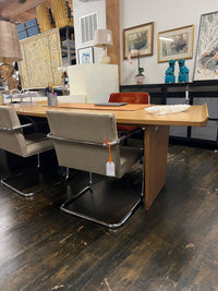 Stunning desk and credenza combo from Harvey Probber's "Inner Office" executive furniture line circa 1959. Custom order - teak. It has a graceful curve. Chicago