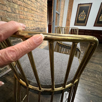 Set of 3 Smoked Brass Bride's Veil Counter Stools by Reza Feiz Phase Design