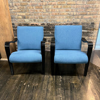 1930's Thonet bentwood lounge chair. The chair features bentwood arms and legs in black lacquer. The chair is solidly constructed and super comfortable