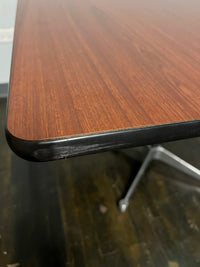Square 1950s Herman Miller Square Contract Table with Walnut Laminate Top on Pedestal Base