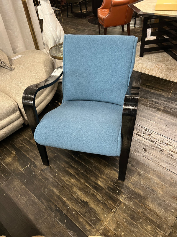 1930's Thonet bentwood lounge chair. The chair features bentwood arms and legs in black lacquer. The chair is solidly constructed and super comfortable