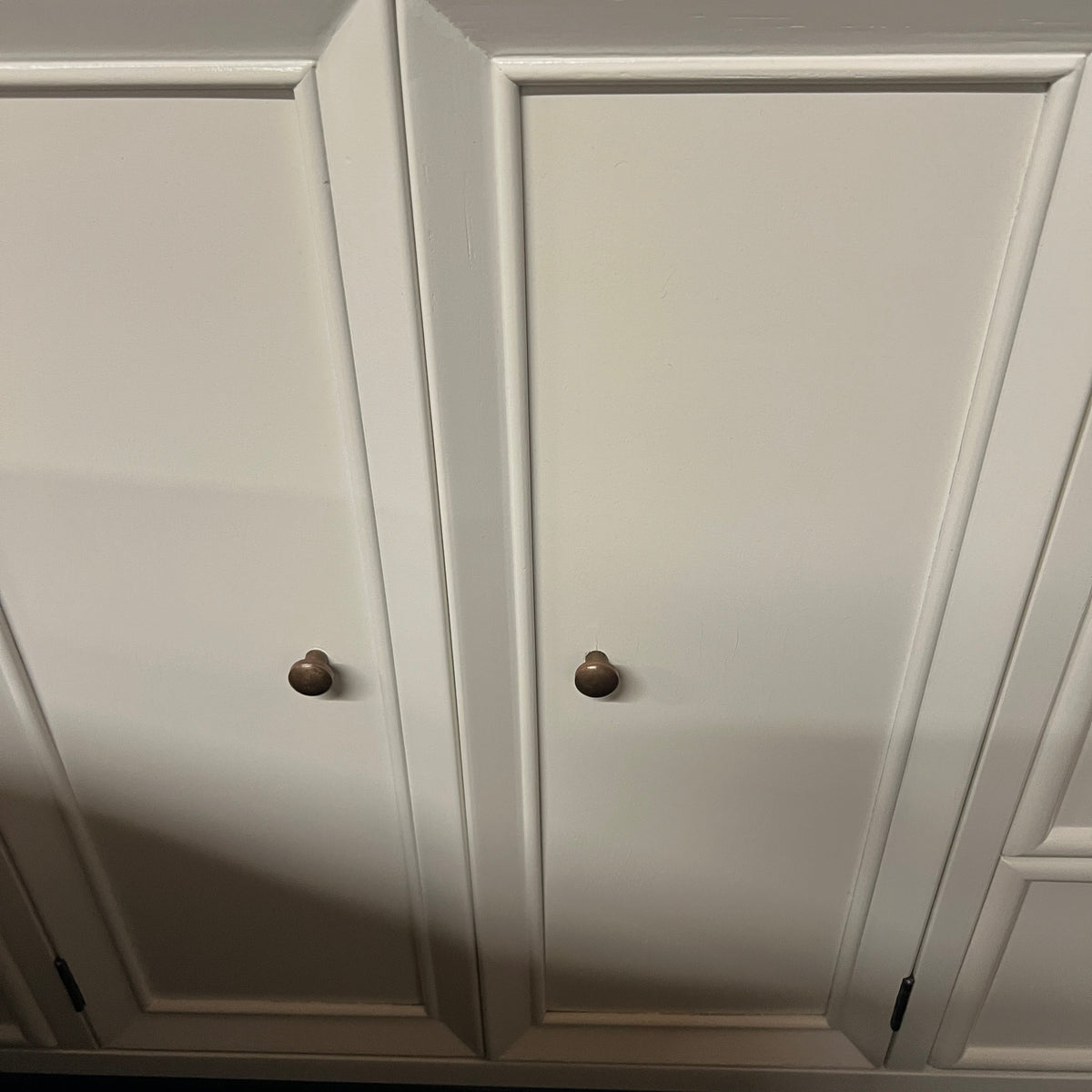 MCM dresser by American of Martinsville. Asian influence, black lacquer base with brass trim, brass pulls and an off-white lacquered case. chicago