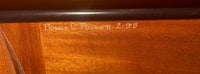 Benchmade Bowfront Mahogany Console Table with Ebony Inlays