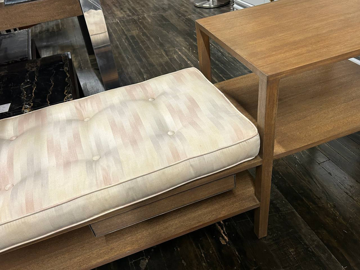 Wood Bench with Loose Cushion Attributed to Harvey Probber