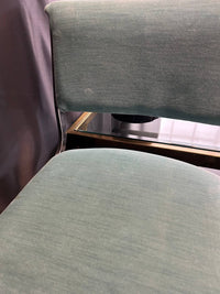 Set of 6 Milo Baughman Style Mid-Century Upholstered Bar Stools with Chrome Bases