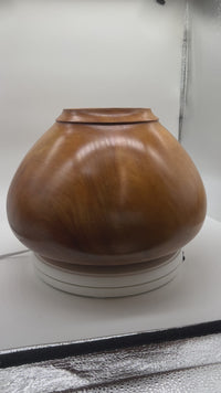 Lovely large wood turned bowl by mid-century wood artist Kevin Parks