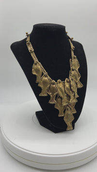 Brutalist necklace with fish by Pal Kepenyes.  Chicago, IL, Studio Sonja Milan