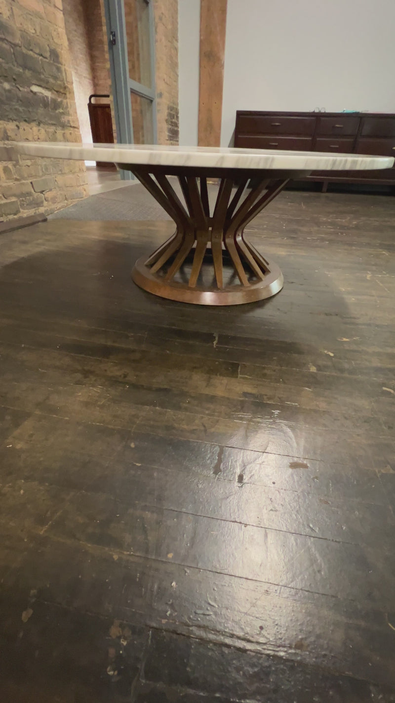 Lovely coffee table that resembles a design by Edward Wormley for Dunbar Furniture.  It's referred to as the wheat sheaf table.  Chicago, IL Studio Sonja Mila