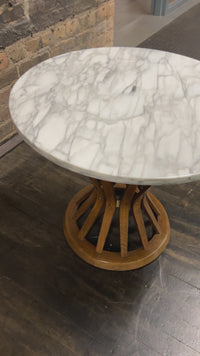 Lovely side table that resembles a design by Edward Wormley for Dunbar Furniture.  It's referred to as the wheat sheaf table.  Chicago, IL Studio Sonja Milan