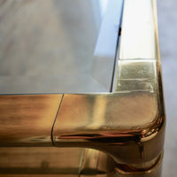 Mastercraft Brass and Glass Dining Table Chicago