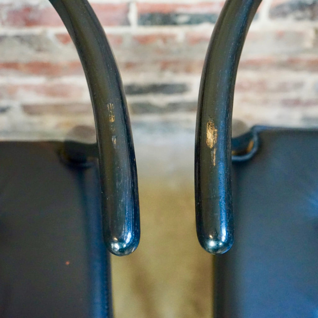 Set of 4 Black Wegner Wishbone Chairs - CH24