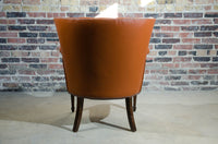 Baker Leather Wing Back Chair