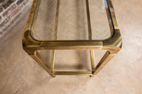 Brass and Glass Console Table