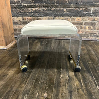 Lucite Waterfall Vanity Stool