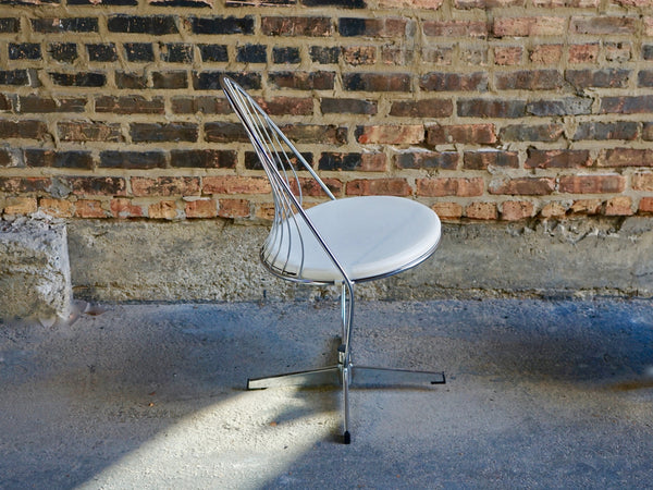 Chrome mid-century swivel chairs swedish Chicago