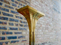 Brass floor lamp (torchiere) with an ArtDeco feel.  Stunning example of Florentine metalwork.  Stamped at the base CS Arte (Florence, Italy), attributed to Giovanni Santoni.