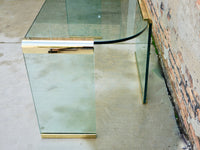 Mid century Glass and Brass Desk Chicago