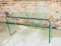 Mid Century Pace Collection Glass Brass Desk Chicago