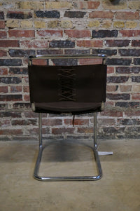 Knoll Spoleto Mid-century Chair in brown leather