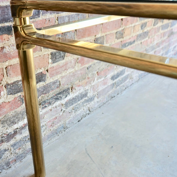 Mastercraft Brass and Glass Dining Table Chicago