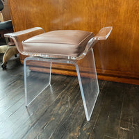 Lucite Vanity stool with Swivel