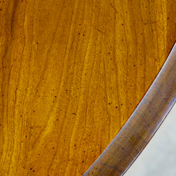 Round walnut game table, chicago, IL