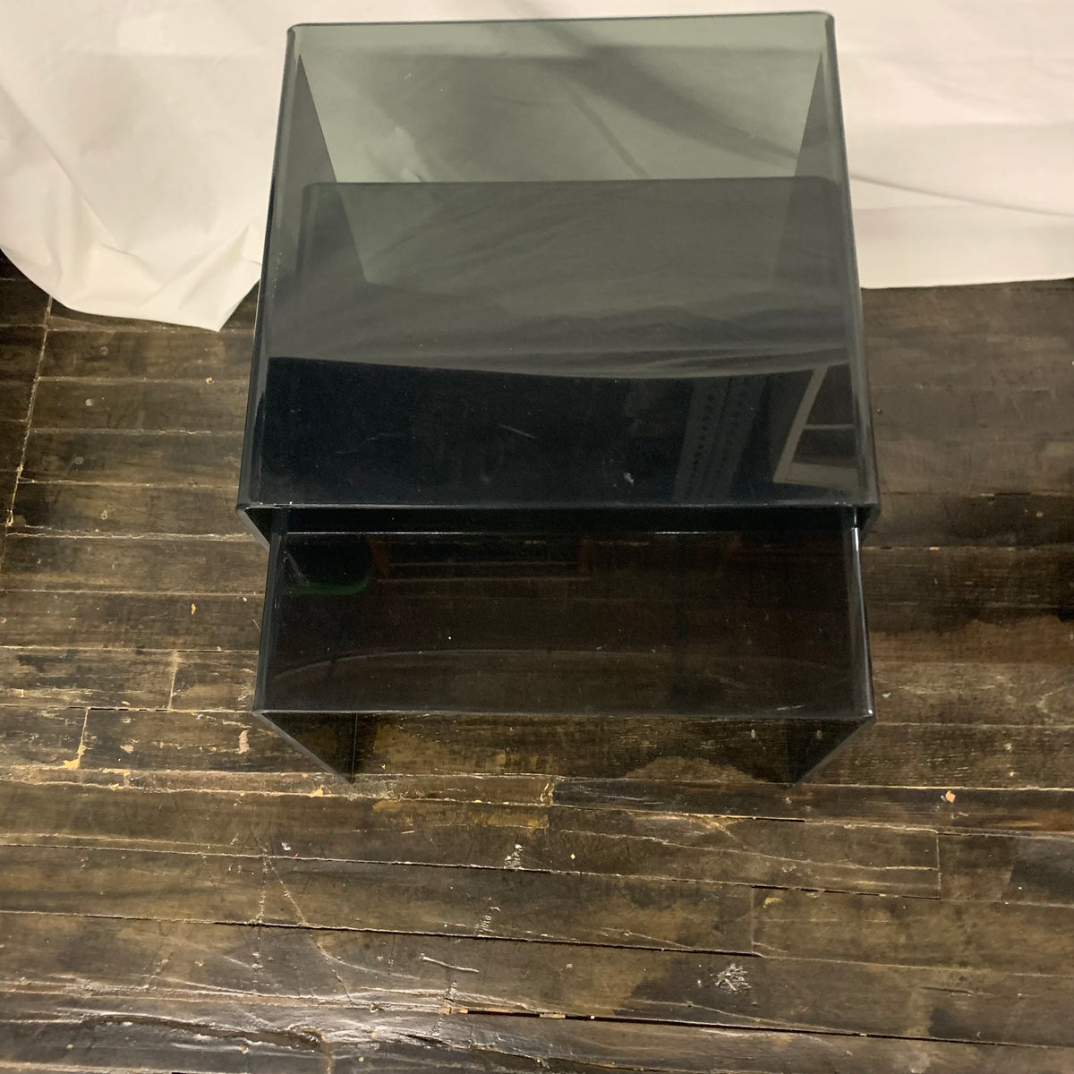 Mid-Century Smoked Lucite Nesting Tables