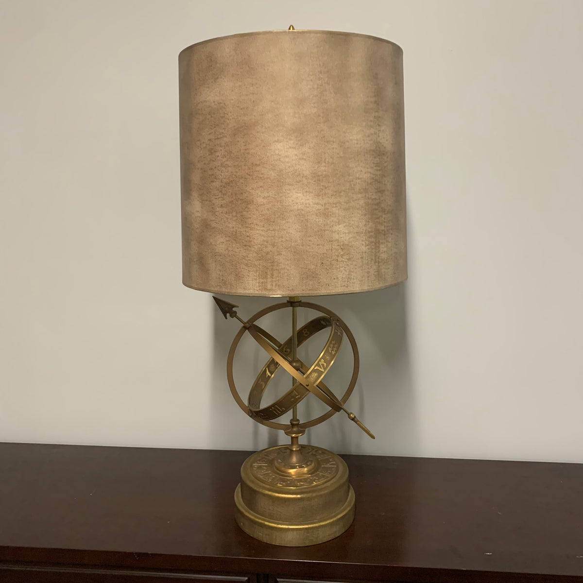 Bronze Astrological Armillary Table Lamp by Frederick Cooper Lamp Co.