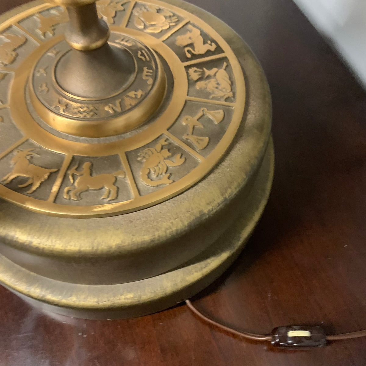 Bronze Astrological Armillary Table Lamp by Frederick Cooper Lamp Co.