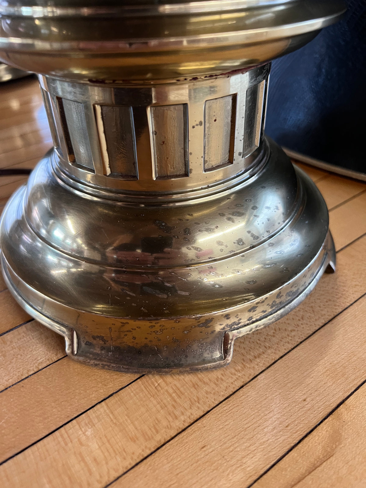 Pair of Stiffel Brass Urn Lamps, Chicago, Il