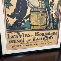 Vintage Les Vins de Bourgogne Poster