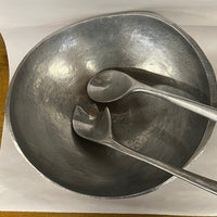 Large Biomorphic Bruce Cox Salad Bowl and Servers