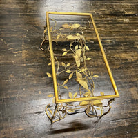 Beautiful coffee table base in the style of Giacometti.  It has a sculptural quality.  It features birds on branches. Chicago, IL, Studio Sonja Milan, midcentury coffee table, unique sculptural brass coffee table