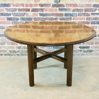 Round walnut game table, chicago, IL