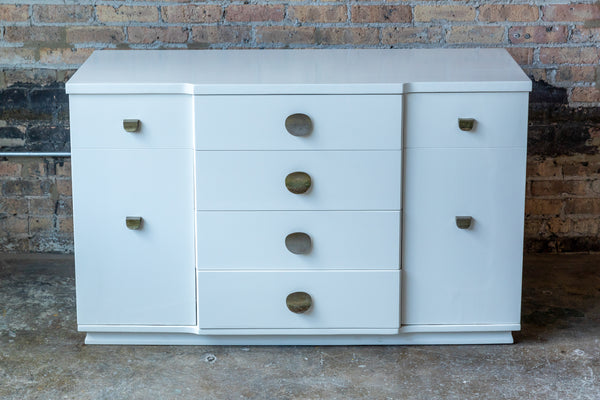 mid-century lacquered petite buffet, bathroom vanity cabinet