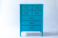 Henry Link Bali Hai Faux Bamboo Bedroom Furniture Turquoise Chicago mid-century modern