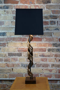 Sculptural Bronze Lamp "Nested Helix" A