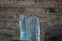 Pair of Mid Century Blenko Ice Floe Aviator Bookend