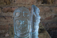 Pair of Mid Century Blenko Ice Floe Aviator Bookend