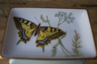 Limoge Butterfly Trinket Trays - a pair