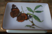 Limoge Butterfly Trinket Trays - a pair