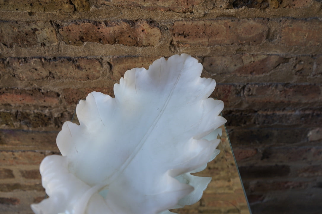 Alabaster Leaf Form Dish/Tray