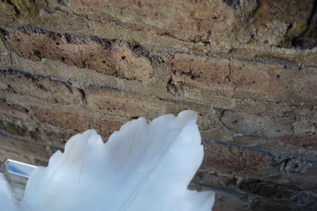 Alabaster Leaf Form Dish/Tray