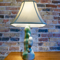 Mid-Century Light Green Ceramic Lamp