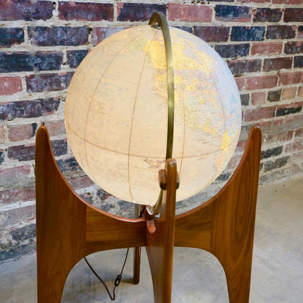 Mid-century globe on stand