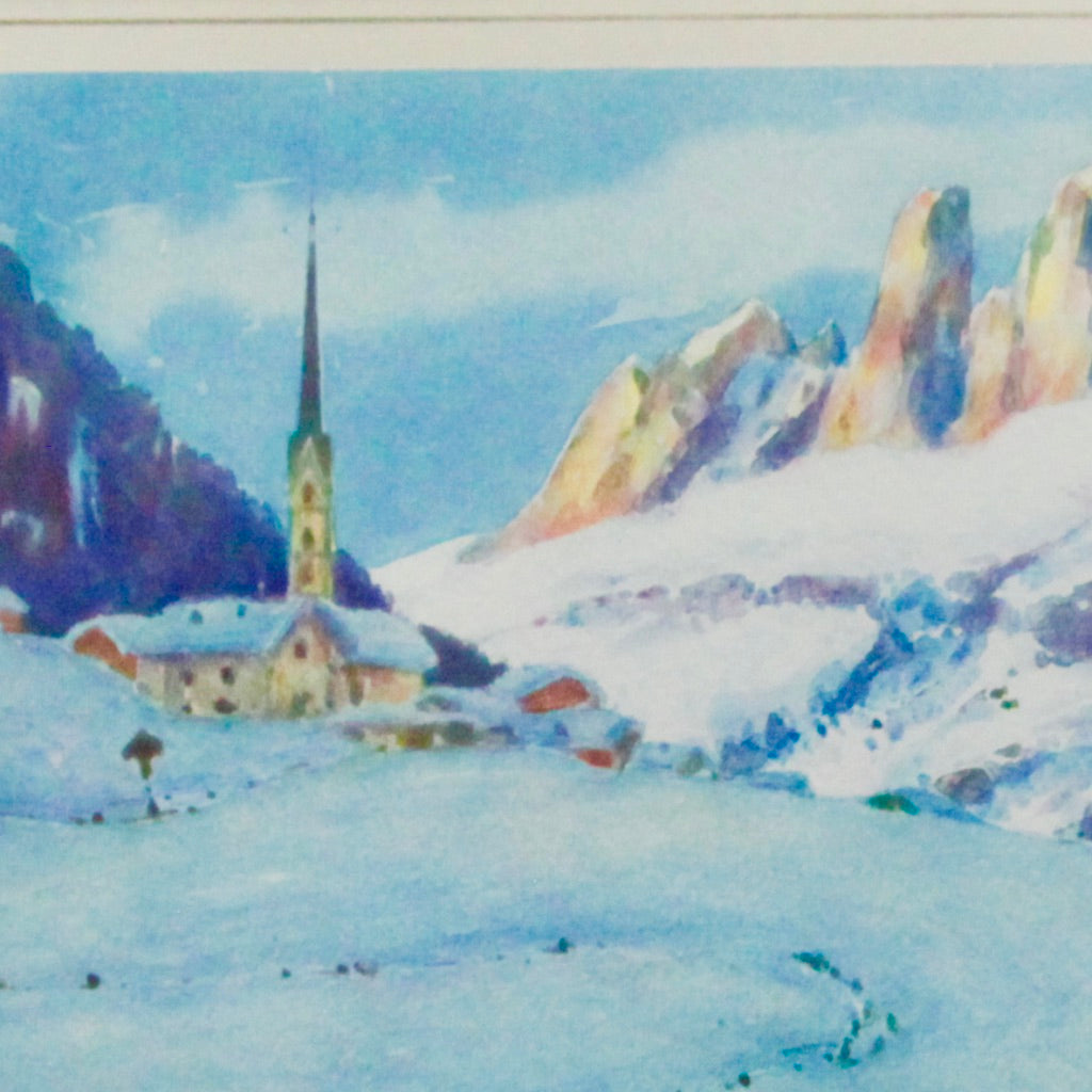 Watercolor Print Dolomites by Flumiani