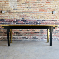 Mastercraft Black Lacquer and Brass Console 