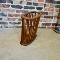 1960's Arthur Umanoff Spindled Teak Magazine Rack