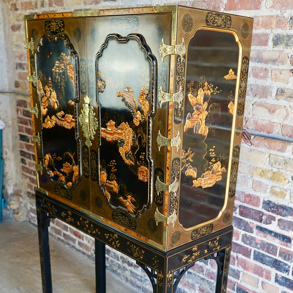 Baker Bar Cabinet Asian Motif Chicago Lux