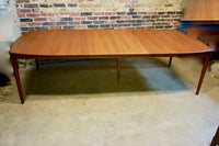 Mid Century Teak Danish Dining Table with 3 leaves